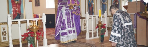 В Лазареву субботу в храме Покрова Пресвятой Богородицы г. Городище совершилась Божественная литургии